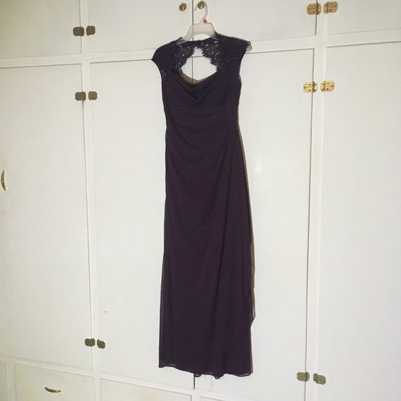 Xscape Plum Bridesmaid/ Prom Gown - Picture 2 of 14